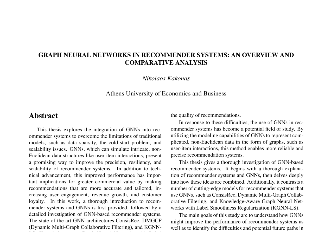 Graph Neural Networks for Recommender Systems